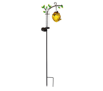 Evergreen 36" Beehive Solar Garden Stake with Rain Gauge