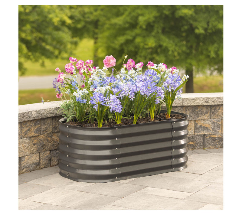 Evergreen Galvanized Steel Garden Bed Large — View 4
