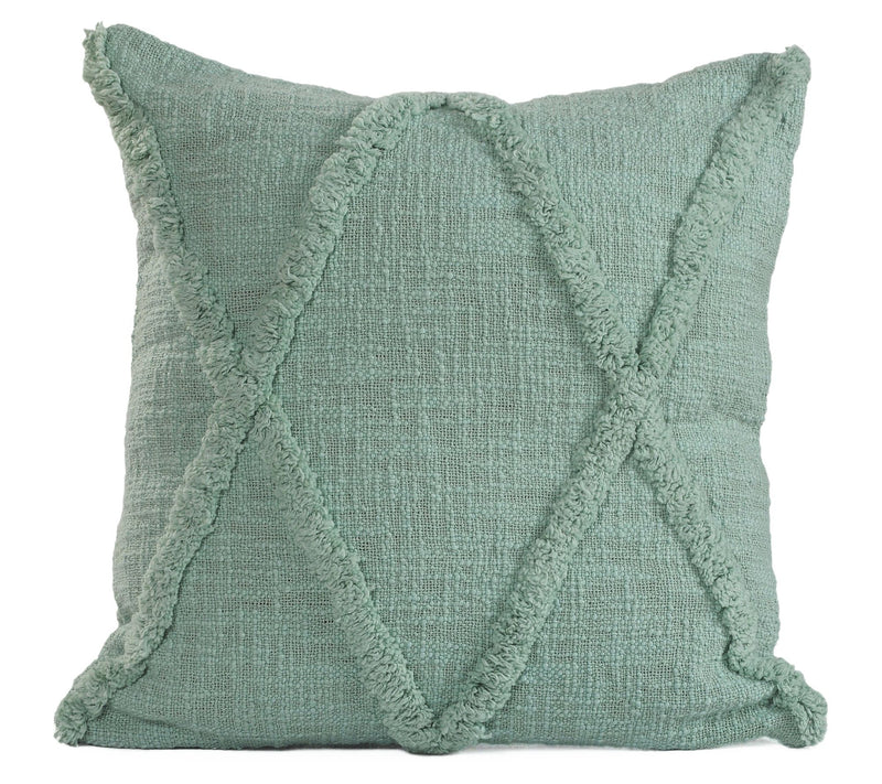 Ox Bay Diamond Tufted Cotton Throw Pillow, 18"x 18" — View 13