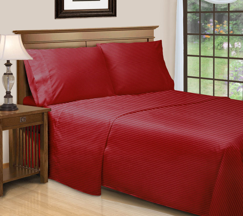 Superior 650TC Egyptian Cotton Striped Sheet, Cal.King — View 5
