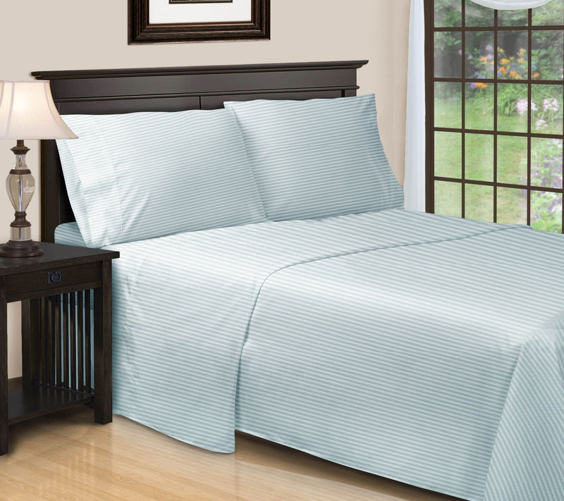 Superior 650TC Egyptian Cotton Striped Sheet, Cal.King — View 15