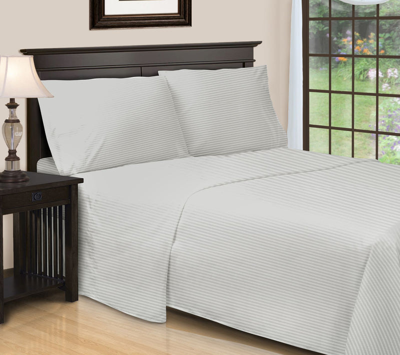Superior 650TC Egyptian Cotton Striped Sheet, Cal.King — View 21