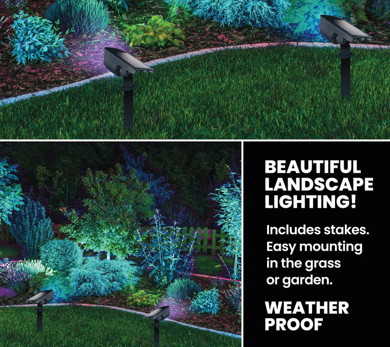 Bell + Howell Solar Powered Color Changing Burst Lights 4-Pack — View 5