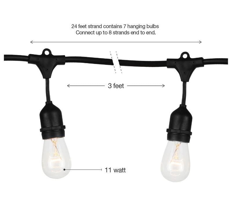 Brightech Ambie nce Pro Incande scent 11W S14 2 4Ft String Ligh — View 10