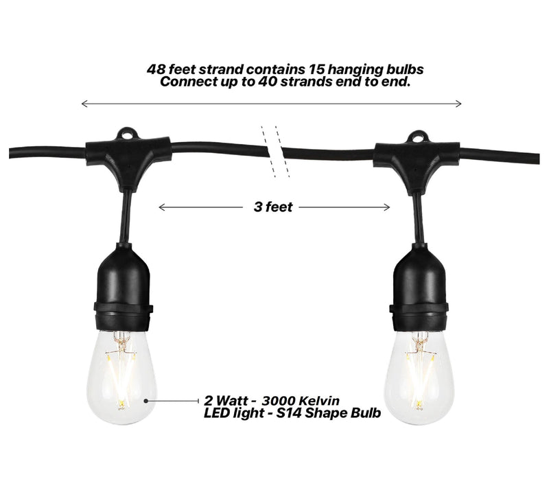 Brightech Ambie nce Pro LED 2W S14 48 Ft Hangi ng String Light — View 8