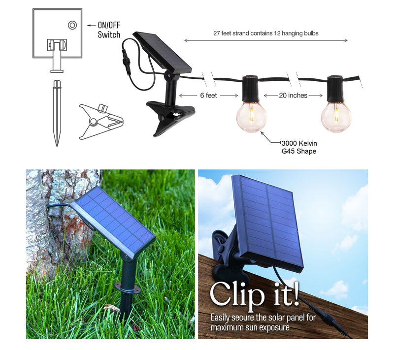 Brightech Ambience Pro Solar LED 1W Retro G45 Sring Lights — View 8