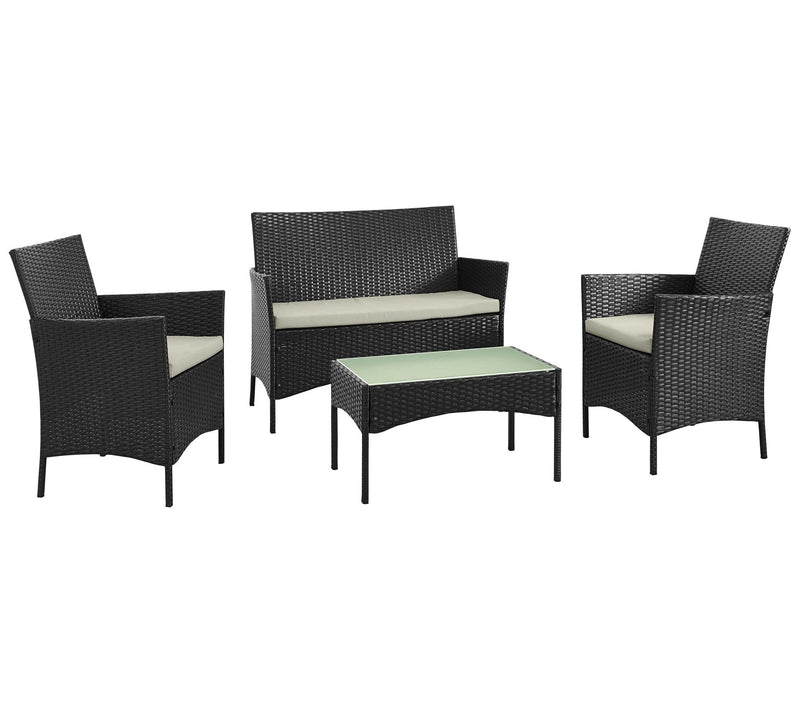 Imperia Steel R attan 4-Piece P atio Conversati on Set — View 3