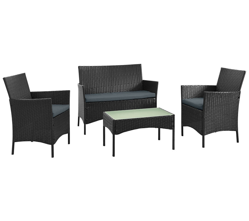 Imperia Steel R attan 4-Piece P atio Conversati on Set — View 5