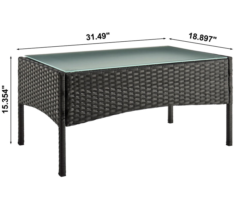 Imperia Steel R attan 4-Piece P atio Conversati on Set — View 8