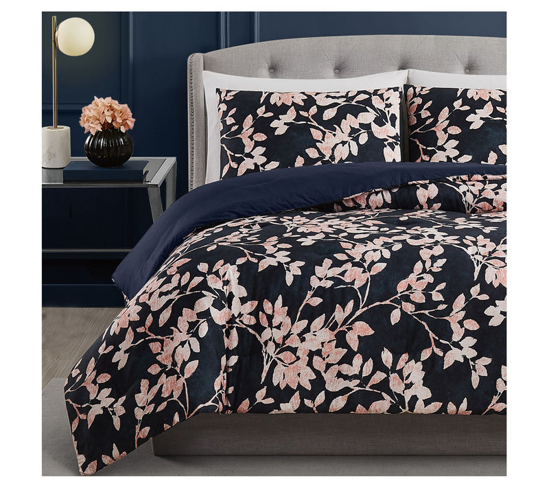 Vince Camuto Amaya Floral 3 Piece Full/Queen Duvet Cover Set — View 4