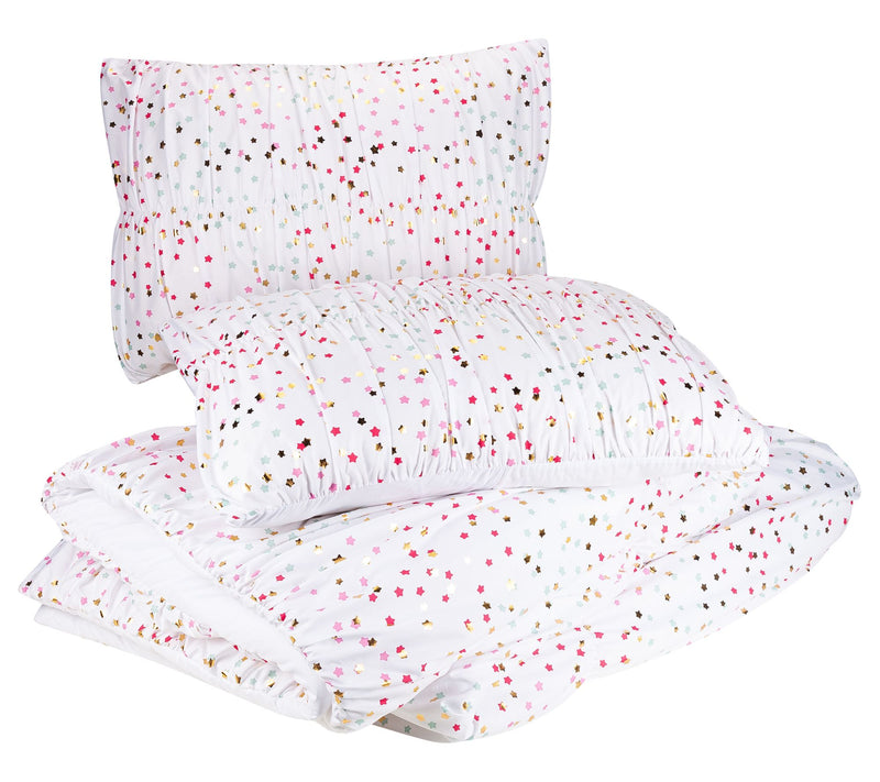 Iridescent Stars Full/Queen Comforter Set - 3-Pece — View 3