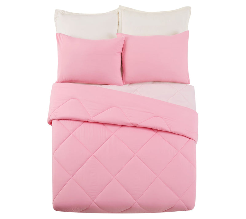 Olivia Pink Full/Queen Comforter Set - 3-Piece — View 2