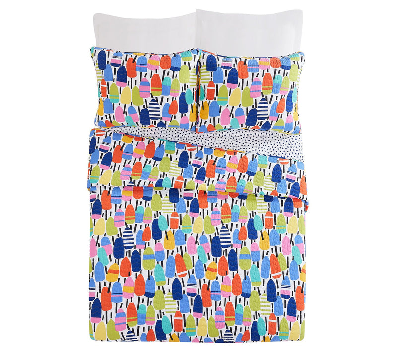 Kate Nelligan Buoys King Quilt Set - 3 Piece — View 4