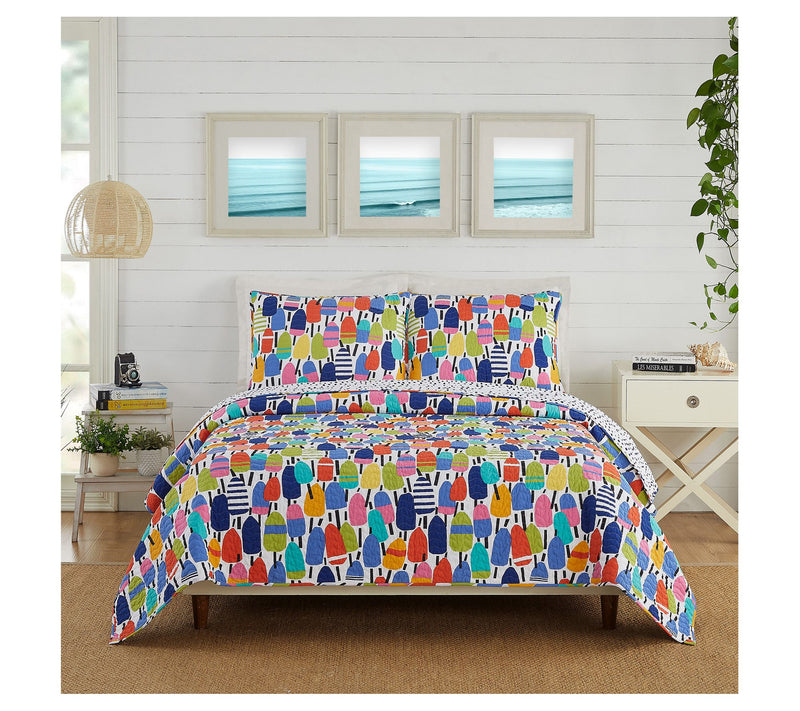 Kate Nelligan Buoys King Quilt Set - 3 Piece — Main view