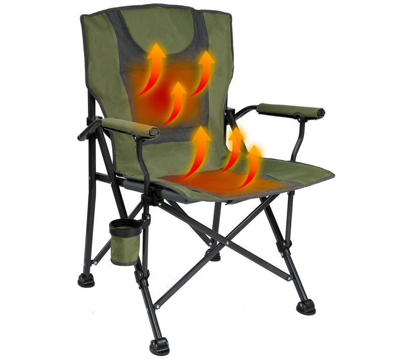 Backyard Expressions Luxury Heated Portable Camp Chair — View 6