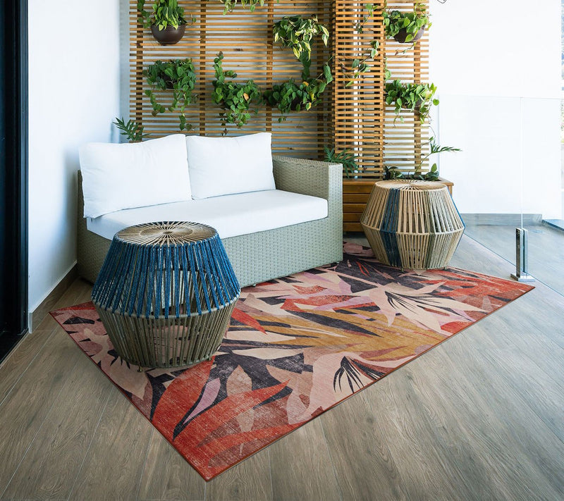 Linon Home Decor Cilla 3' X 5'  Indoor/Outdoor Washable Rug — View 4