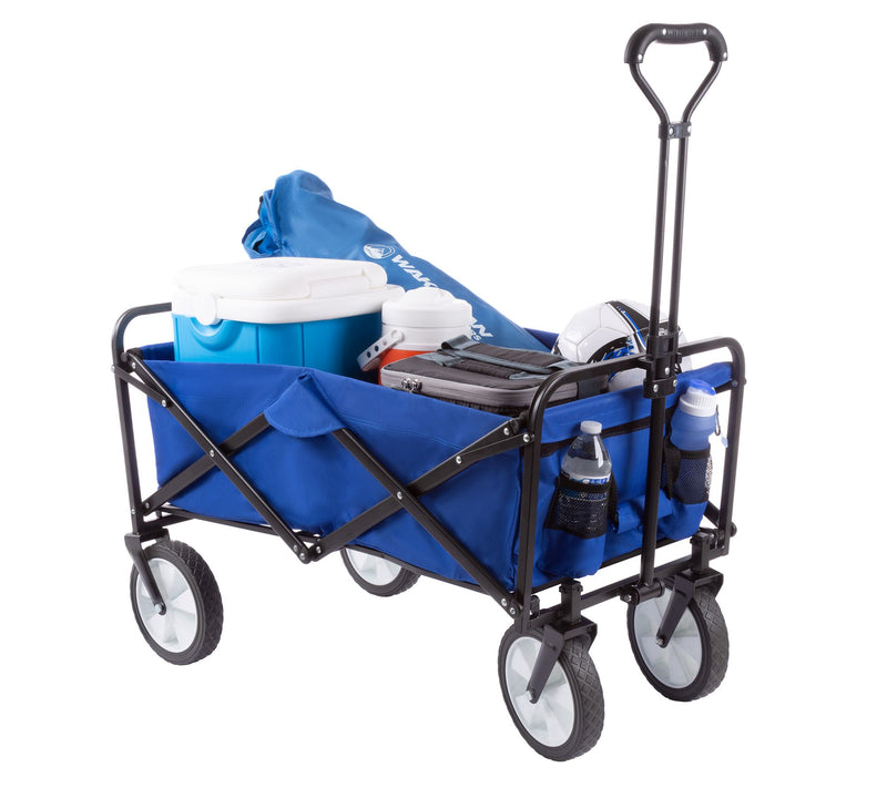 Folding Utility Cart with Telescoping Handle Heavy-Duty Wagon — View 10