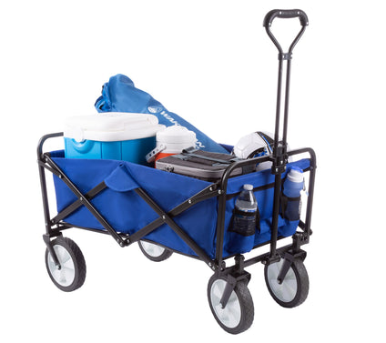 Folding Utility Cart with Telescoping Handle Heavy-Duty Wagon