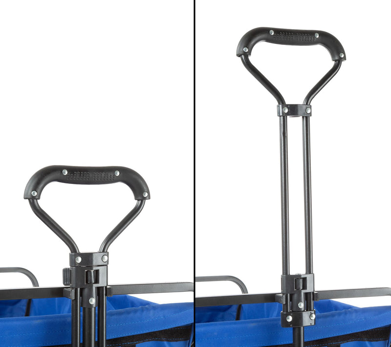 Folding Utility Cart with Telescoping Handle Heavy-Duty Wagon — View 4