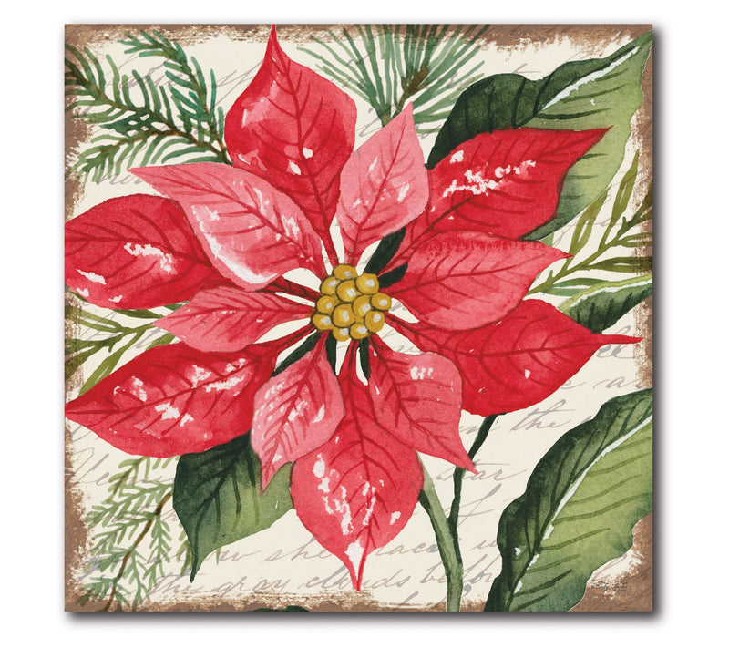 Courtside Market Poinsettia 16x16 Canvas Wall A rt — View 3