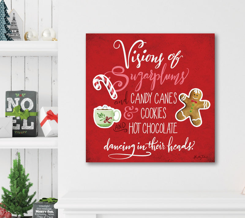 Courtside Market Gingerbread & Candy Cane 16x16  Canvas Art — View 4