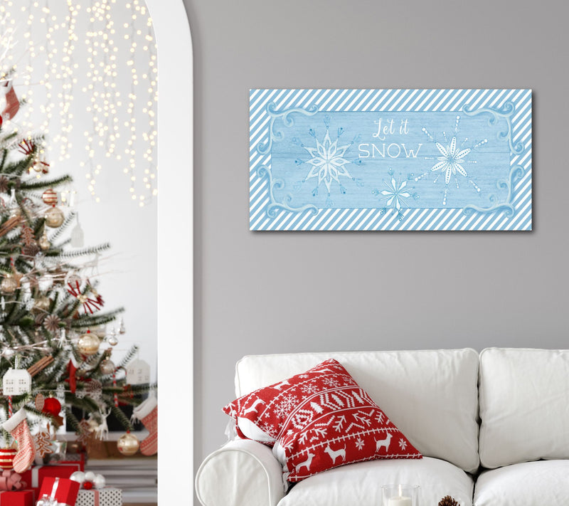 Courtside Market Snowflake Blue 12x24 Canvas Wa ll Art — View 4