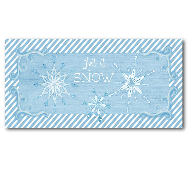 Courtside Market Snowflake Blue 12x24 Canvas Wa ll Art — View 3