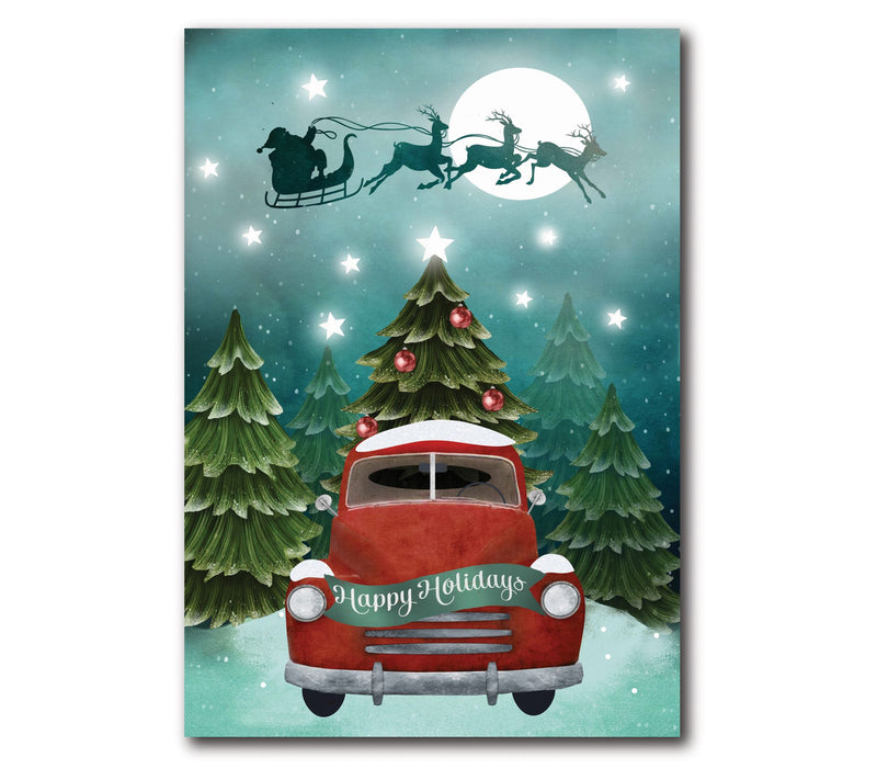 Courtside Market Santas Sleigh 12x18 Canvas Wal l Art — Main view
