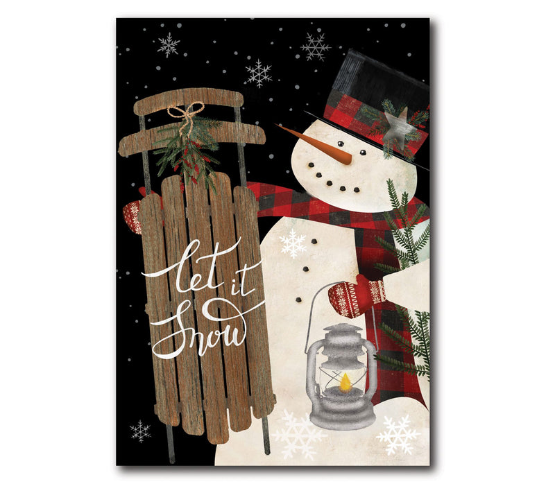 Courtside Market Snowman 12x18 Canvas Wall Art — Main view