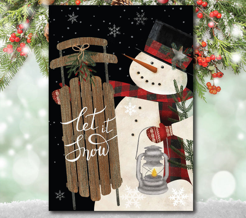 Courtside Market Snowman 12x18 Canvas Wall Art — View 4