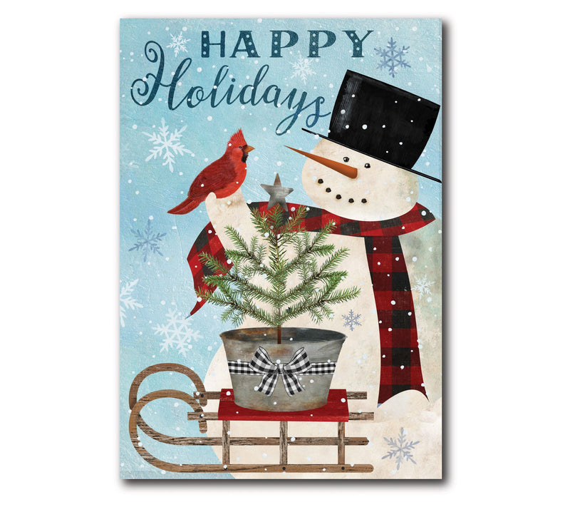 Courtside Market Winter Snowman 12x18 Canvas Wa ll Art — View 3
