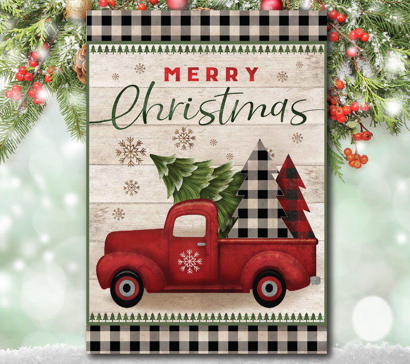 Courtside Market Red Truck Merry Christmas 12x1 8 Canvas Art — View 4