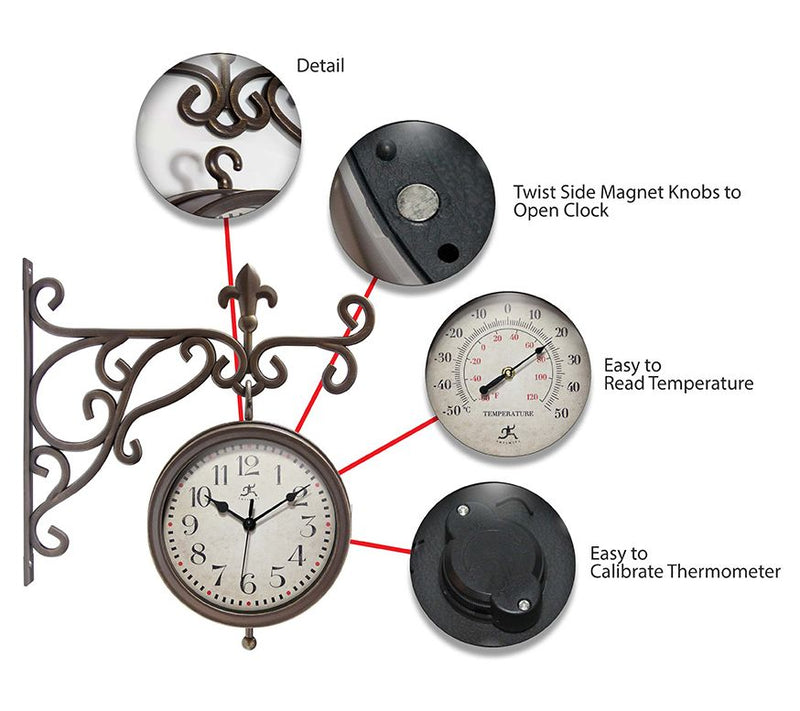 Infinity Instruments Beauregard I/O Wall Clock/Thermometer — View 6