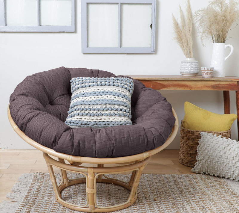 Sorra Home 44 in Round Velvet Papasan Cushion — View 17