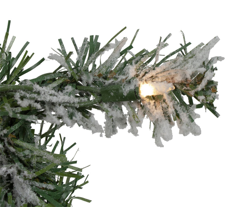 Northlight 9' x 8" Flocked Victoria Pine Garlan d — View 4