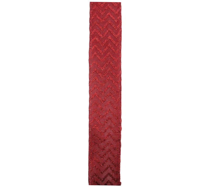 Northlight Pack of 12 Wine Red Chevron Ribbon 2 .5" x 120 — View 4