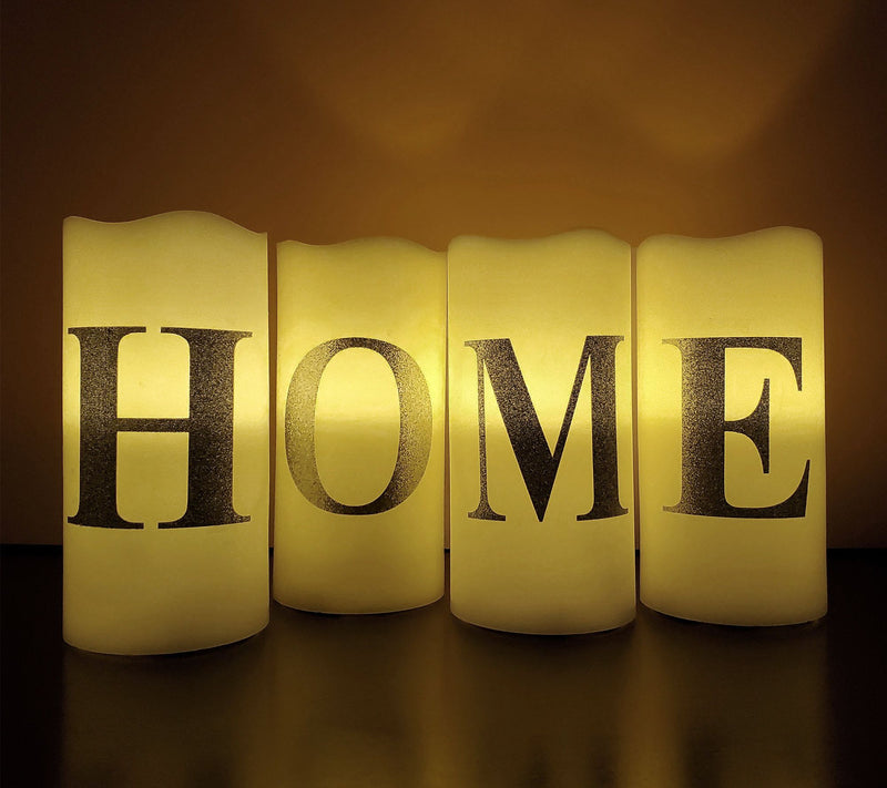 LumaBase Battery-Operated LED Wax Home CandlesSet of 4 — Main view