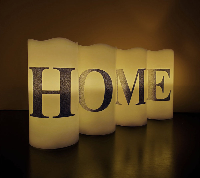 LumaBase Battery-Operated LED Wax Home CandlesSet of 4 — View 4