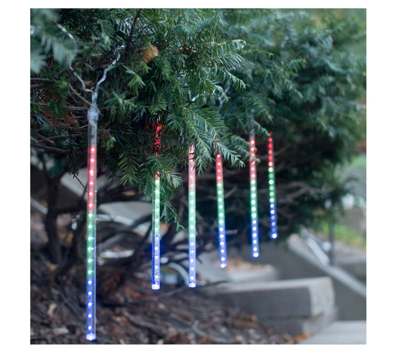 LumaBase Solar-Powered LED Meteor Lights w/ Multicolor Tubes — View 5