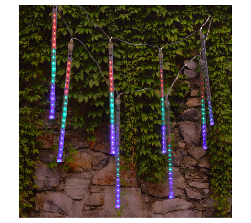 LumaBase Solar-Powered LED Meteor Lights w/ Multicolor Tubes — View 7