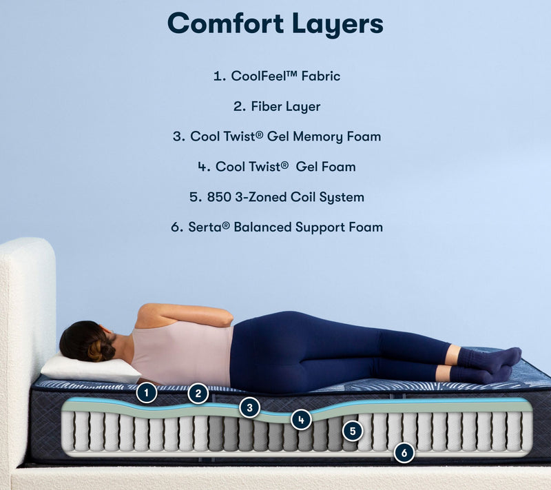 Serta Perfect Sleeper Dazzling Night 12" Hybd Med Mattress -KG — View 4
