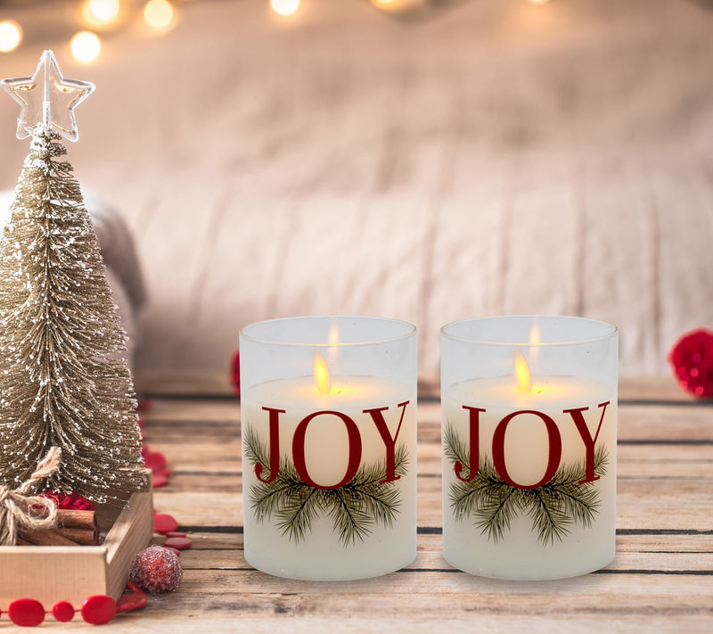 LumaBase 2ct JOY LED Candles with Moving Flame — View 3