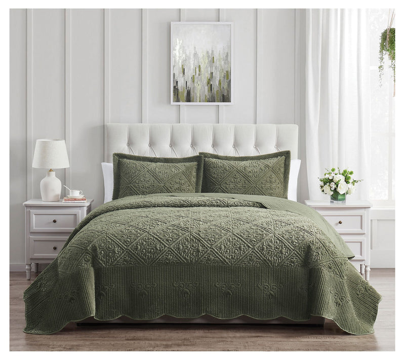 VCNY Home Westland Quilted Plush Bedspread Set,  Full — View 9