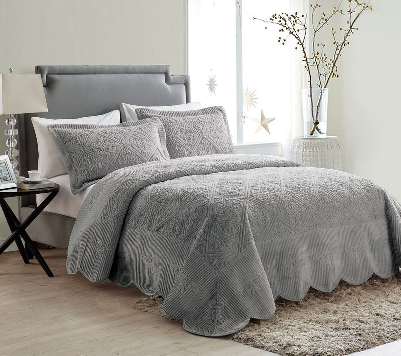 VCNY Home Westland Quilted Plush Bedspread Set,  King — View 10
