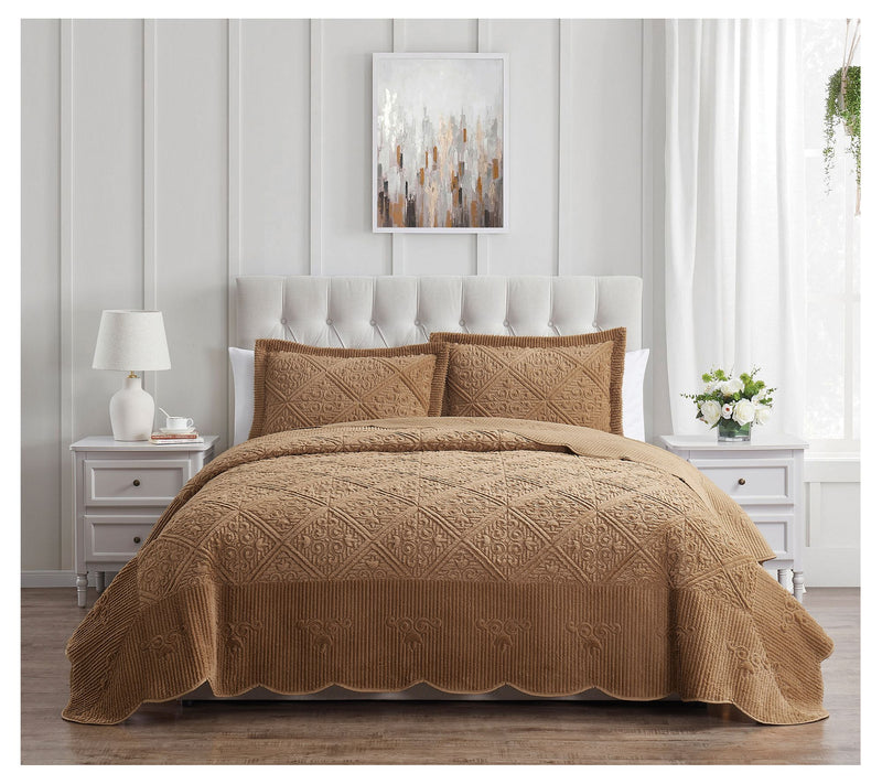 VCNY Home Westland Quilted Plush Bedspread Set,  King — View 5
