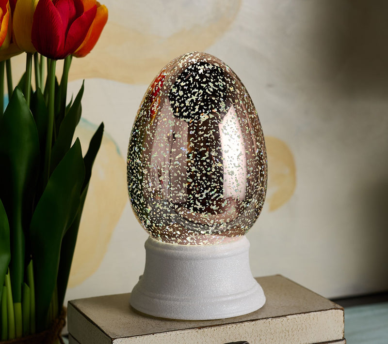 8.5" Mercury Finish Glitter Egg by Valerie — View 10
