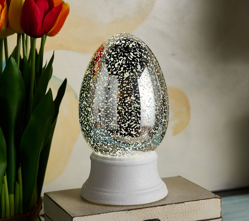 8.5" Mercury Finish Glitter Egg by Valerie — View 11