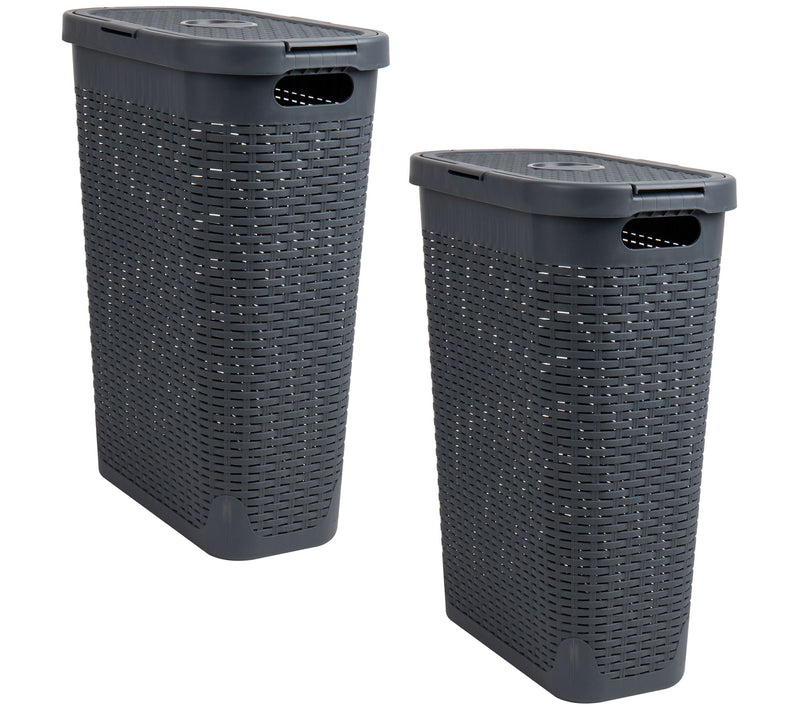 Mind Reader Basket Collection, Slim Laundry Ham per, Set of 2 — View 9