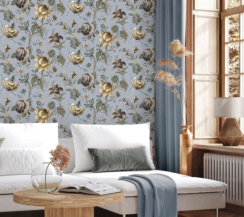 NextWall Sanibel Floral Trail Peel and Stick Wallpaper — View 8