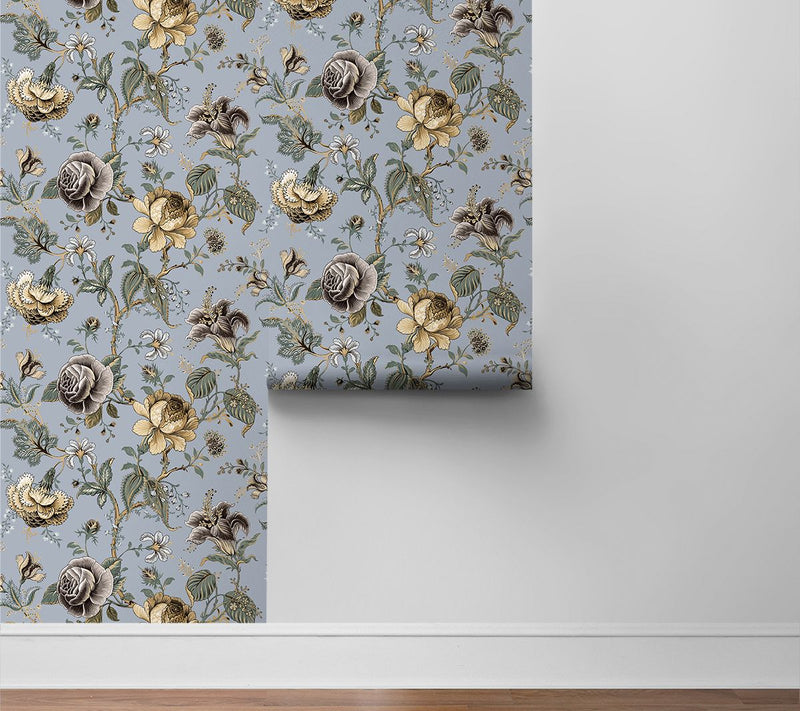 NextWall Sanibel Floral Trail Peel and Stick Wallpaper — View 5